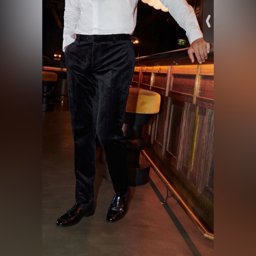 MURANO evening collection——-Black Velvet Pants